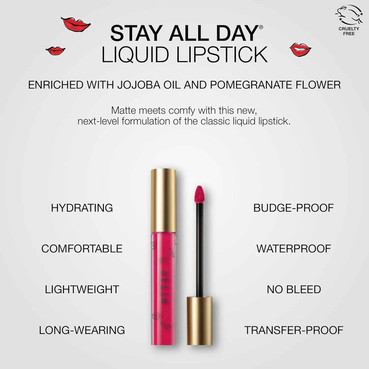 stila Stay All Day® Liquid Lipstick, Matte | Long-Lasting Color Wear, No Transfer or Bleed | Hydrating & Lightweight with vitamin E & Avocado Oil for Soft Lips, 10 Fl. Oz.