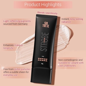 Strobe Cream Pink for Face Radiance, Multipurpose Strobe Cream, Dewy Glazed Instant Glow, Highlighter for Face, Boost Hydration, For All Skin Type - 30Gm (Pack of 2)