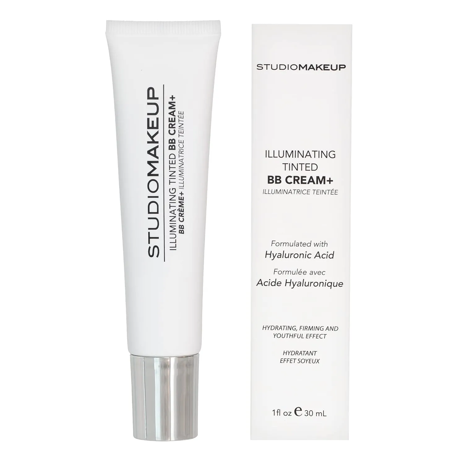 StudioMakeup Illuminating Tinted BB Cream – 1 fl oz / 30 mL Light to Medium Coverage BB Cream Foundation - Lightweight Foundation with Hydrating and Illuminating Hyaluronic Acid - For All Skin Types
