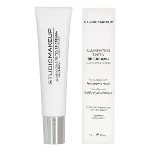 StudioMakeup Illuminating Tinted BB Cream – 1 fl oz / 30 mL Light to Medium Coverage BB Cream Foundation - Lightweight Foundation with Hydrating and Illuminating Hyaluronic Acid - For All Skin Types