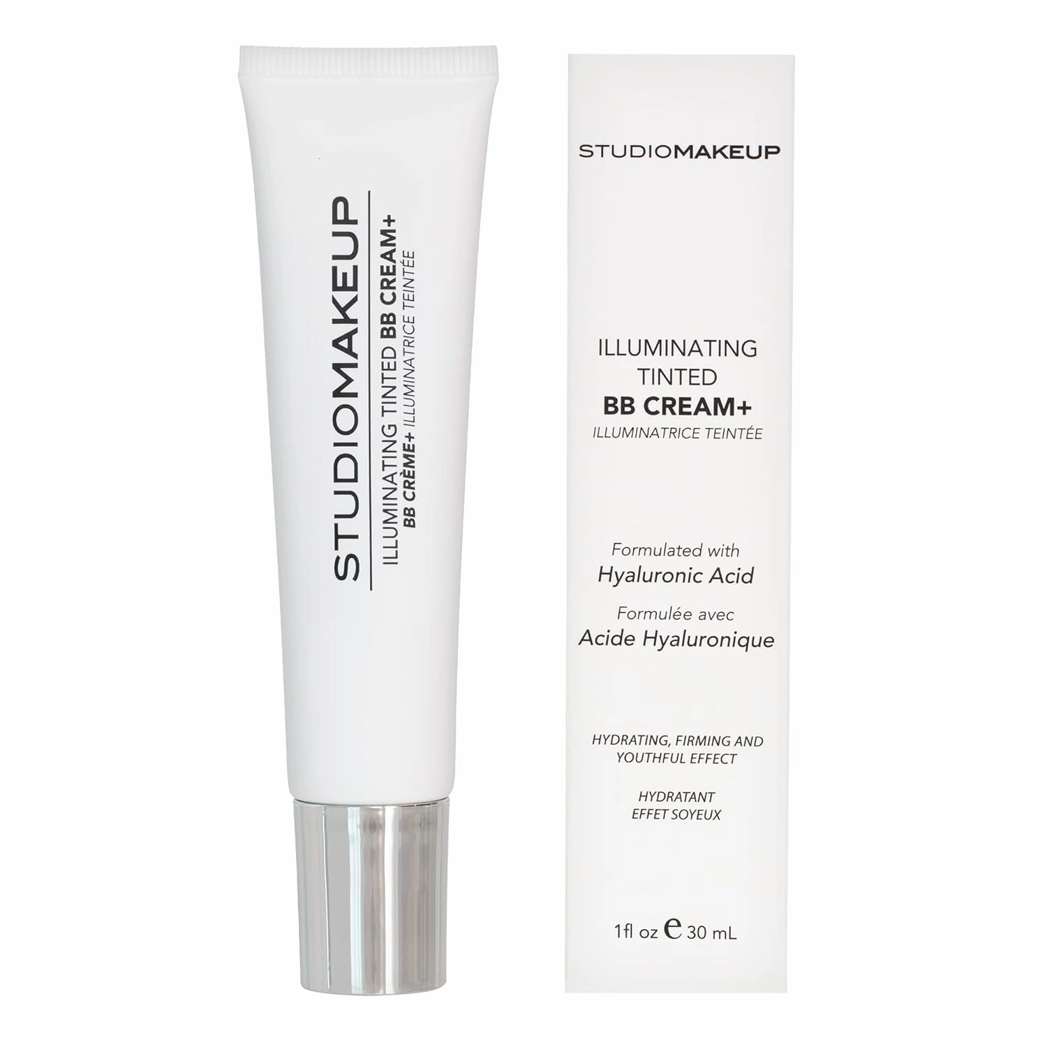 StudioMakeup Illuminating Tinted BB Cream – 1 fl oz / 30 mL Light to Medium Coverage BB Cream Foundation - Lightweight Foundation with Hydrating and Illuminating Hyaluronic Acid - For All Skin Types