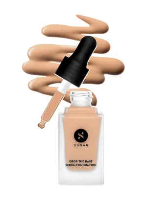 Sugar Cosmetics Drop The Base Serum Foundation15 Cappuccino (Light, Cool Undertone) Full Coverage Waterproof Matte Finsh