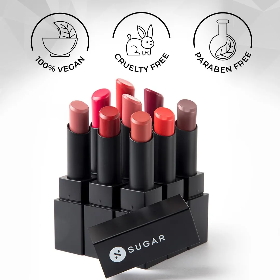 SUGAR Cosmetics Nothing Else Matter Longwear Lipstick12 Teak Over (Purple Brown, Brown Burgundy) matte finish, Water-resistant, Longlasting, Paraben free