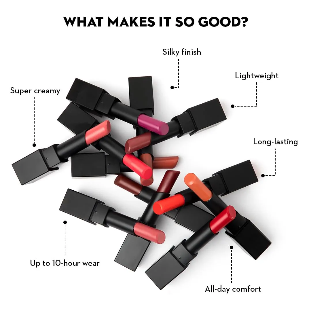 SUGAR Cosmetics Nothing Else Matter Longwear Lipstick12 Teak Over (Purple Brown, Brown Burgundy) matte finish, Water-resistant, Longlasting, Paraben free