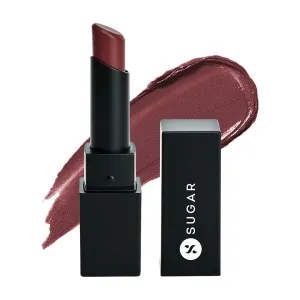 SUGAR Cosmetics Nothing Else Matter Longwear Lipstick12 Teak Over (Purple Brown, Brown Burgundy) matte finish, Water-resistant, Longlasting, Paraben free