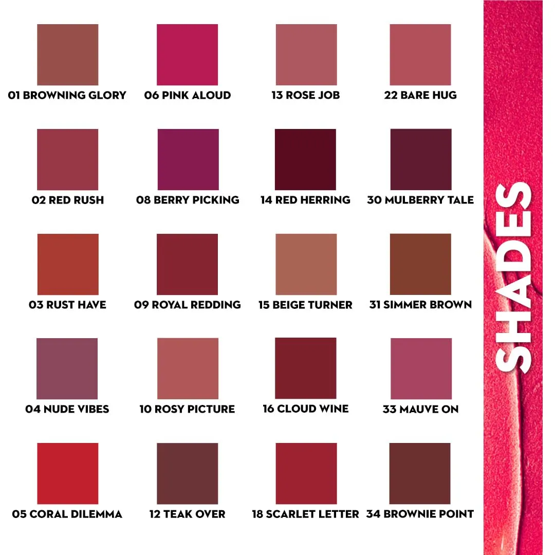 SUGAR Cosmetics Nothing Else Matter Longwear Lipstick12 Teak Over (Purple Brown, Brown Burgundy) matte finish, Water-resistant, Longlasting, Paraben free