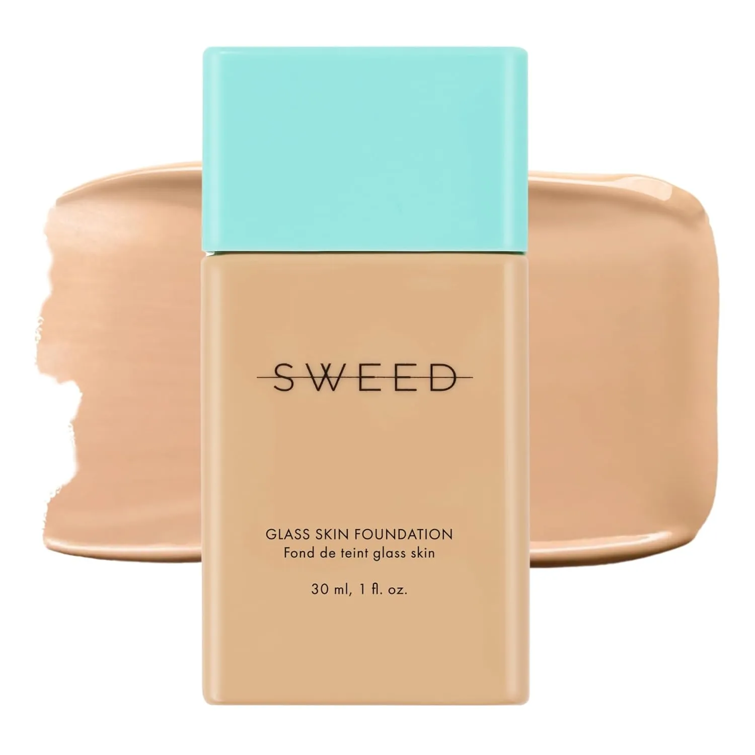 SWEED - Glass Skin Foundation | Long-Lasting Fluid Formula | Hydrate, Moisturize, Lift, Plump, Protect | Vegan, Cruelty-Free, Clean Beauty (07 MEDIUM LIGHT N/W)