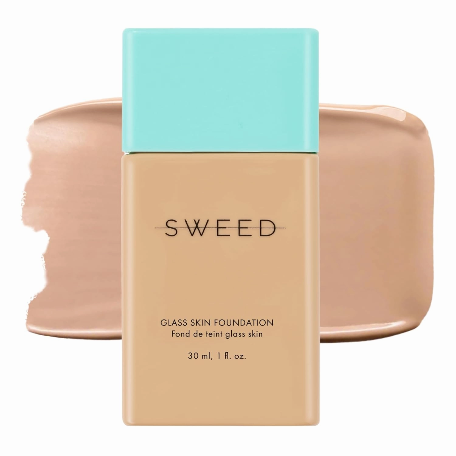 SWEED - Glass Skin Foundation | Long-Lasting Fluid Formula | Hydrate, Moisturize, Lift, Plump, Protect | Vegan, Cruelty-Free, Clean Beauty (09 MEDIUM N)