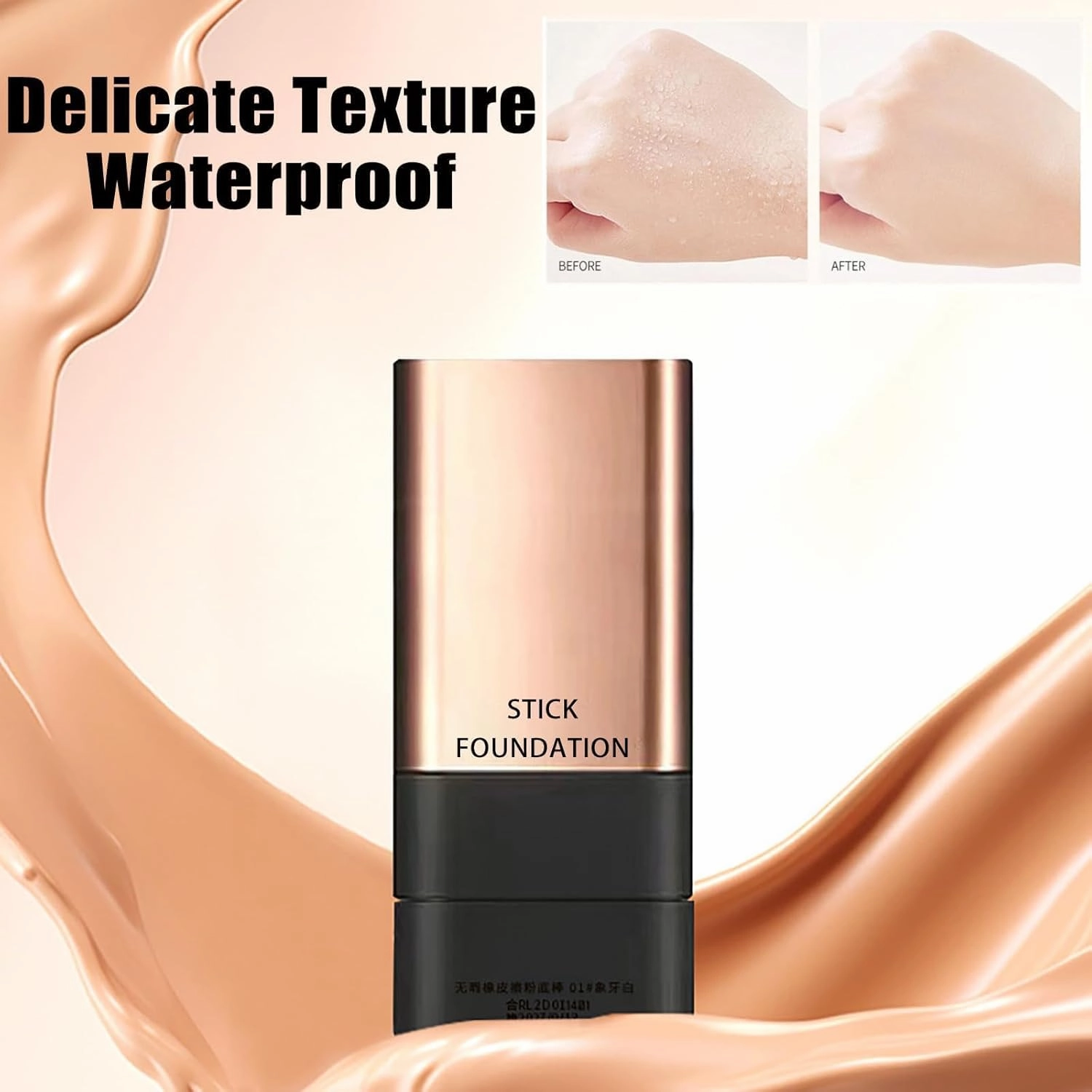 Synthetic Foundation Stick,2 in 1- Luxury Anti-Wrinkle Foudation Stick, Double Head Foundation Make up Stick, Korea Eraser Foundation Stick, Multi-use Foundation Stick Makeup with Brush-2Colors