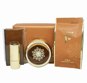 THE WHOO Radiant Essence Cushion Special Set (Main 15g   Refill 15g   Brush   Pouch) No.21 Light Beige, UV Protection SPF 50 /    Intensively Hydrating for Moisturizing & Soothing skin. Made in Korea