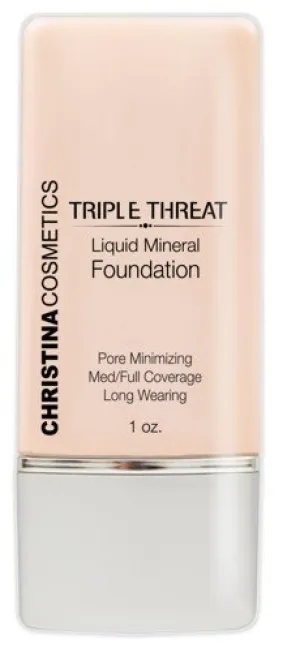Triple Threat Liquid Mineral Foundation in Delicate Beige