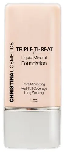 Triple Threat Liquid Mineral Foundation in Delicate Beige