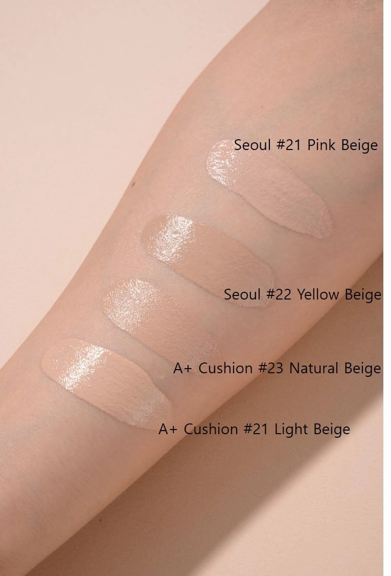 TROIAREUKE Seoul "Bridal" Cushion Foundation(#21, Pink Beige), Korean Cushion Foundation, K-Beauty, Hydrating, Long-lasting, Lightweight, Natural Finish, Anti-Aging, Moisture, Whitening, SPF 50 