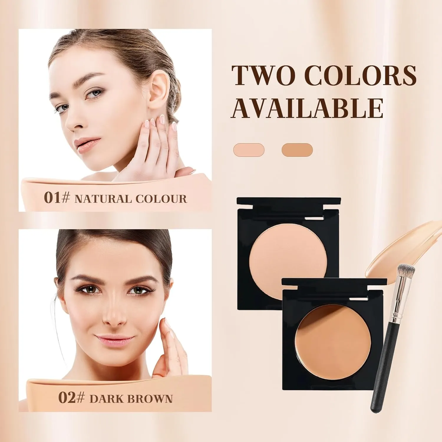 Under Eye Brightener, 2025 New Eye Brightener Conceal & Brighten Dark Circles Moisturizing and Waterproof, Moisturizing Foundation Eye Concealer for Dark Circles (Lvory, M)