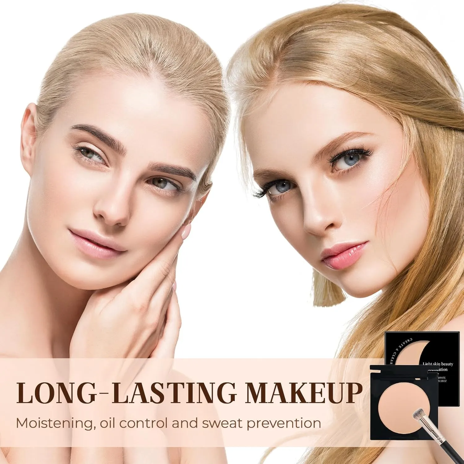 Under Eye Brightener, 2025 New Eye Brightener Conceal & Brighten Dark Circles Moisturizing and Waterproof, Moisturizing Foundation Eye Concealer for Dark Circles (Lvory, M)