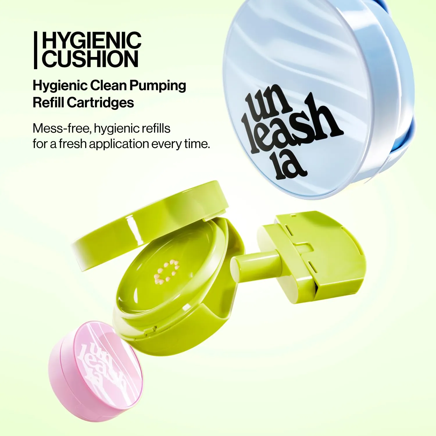 UNLEASHIA Foundation Makeup Healthy-Green Cushion - 15g, SPF 30 PA  , Lightweight Buildable Coverage, Vegan, Natural Satin Finish(27W)
