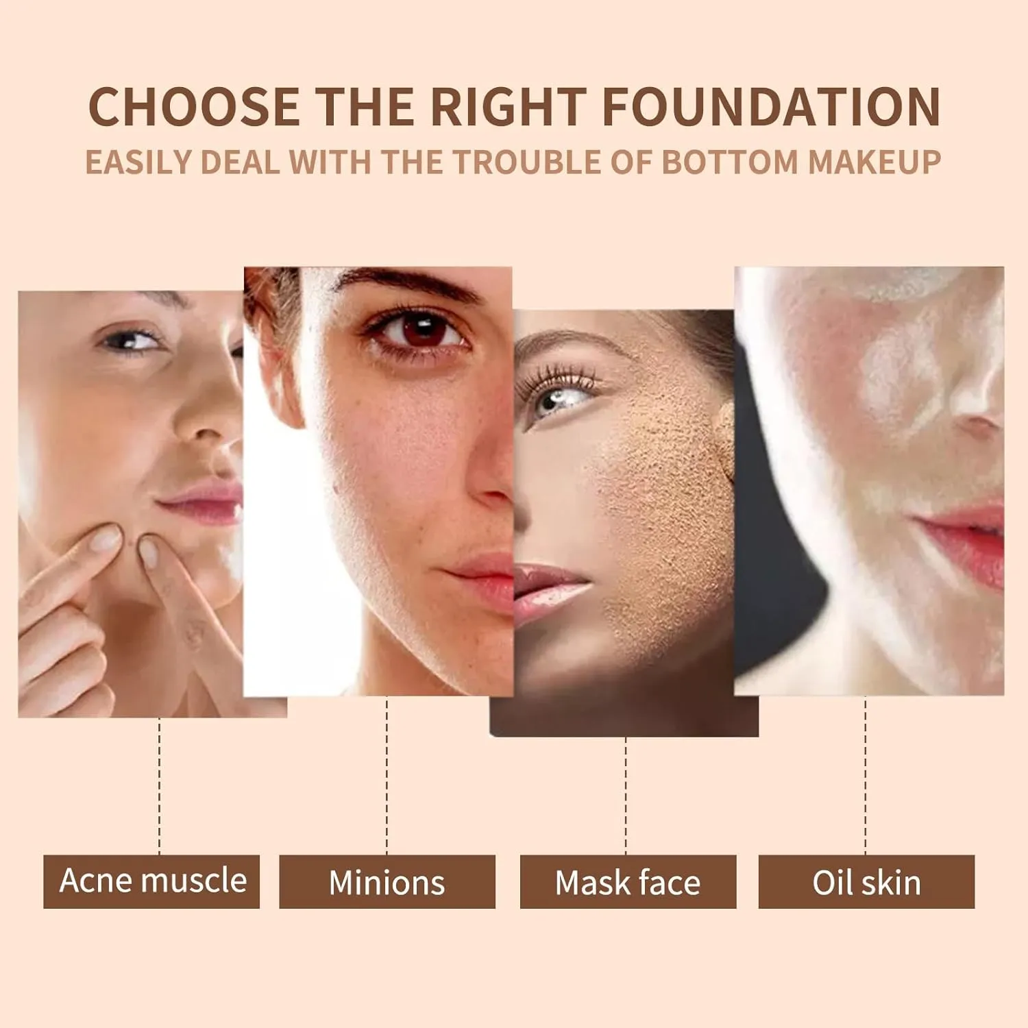UODO Liquid Foundation - UODO Moisturizing Light Foundation/UODO Matte Long Lasting Foundation, UODO Foundation, Invisible Foundation Makeup Uodo, Uodo Maquillaje (Matte C01 White)