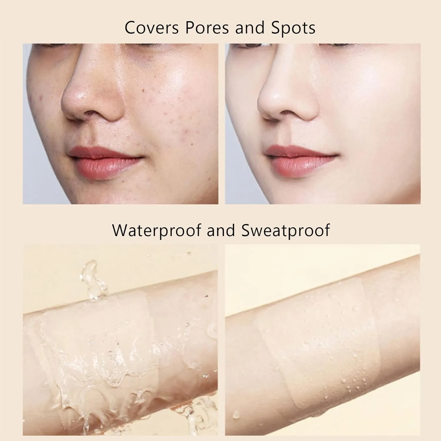 UODO Liquid Foundation - UODO Moisturizing Light Foundation/UODO Matte Long Lasting Foundation, UODO Foundation, Invisible Foundation Makeup Uodo, Uodo Maquillaje (Matte C01 White)