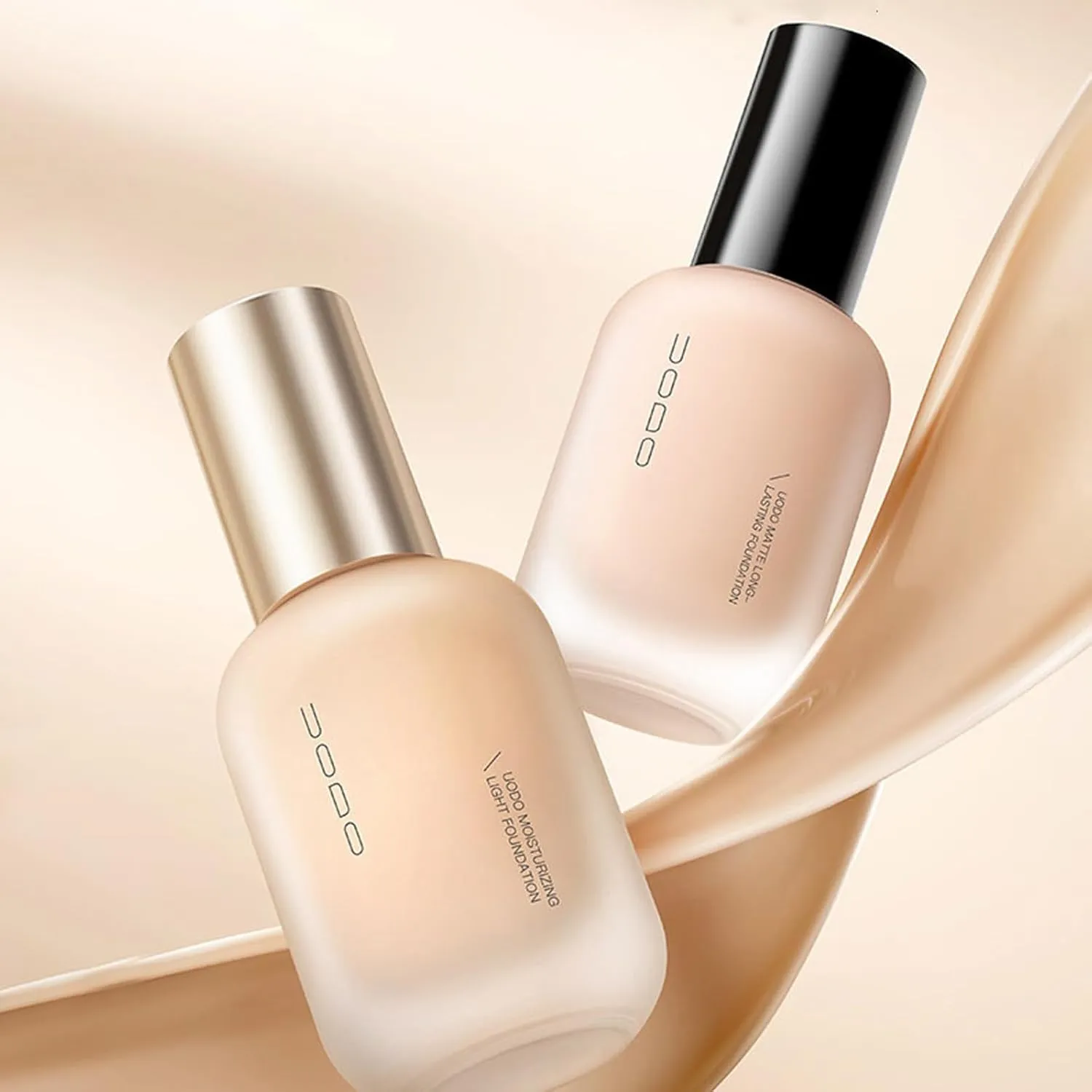 UODO Liquid Foundation - UODO Moisturizing Light Foundation/UODO Matte Long Lasting Foundation, UODO Foundation, Invisible Foundation Makeup Uodo, Uodo Maquillaje (Matte C01 White)