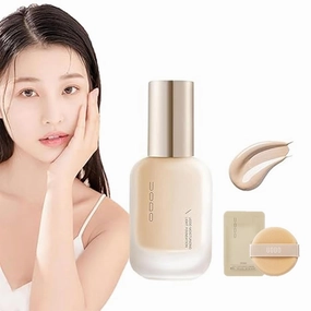 UODO Liquid Foundation - UODO Moisturizing Light/Matte Long Lasting Foundation, Invisible Foundation Makeup, 1.05 Fl.oz (Moisturizing W02 Brighten)
