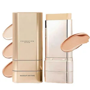 Vivien Beauty Foundation Stick, Vivien Beauty 2 in 1 Foundation Stick, Serum Boosted Skin Tint Balm with Brush, Brightens, Hydrates, Natural Finish Makeup (Natural color, 1 Fl Oz (Pack of 1))