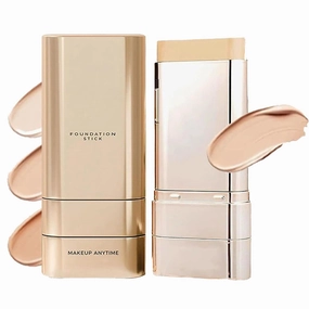 Vivien Beauty Foundation Stick, Vivien Beauty 2 in 1 Foundation Stick, Serum Boosted Skin Tint Balm with Brush, Brightens, Hydrates, Natural Finish Makeup (Skin color, 1 Fl Oz (Pack of 1))