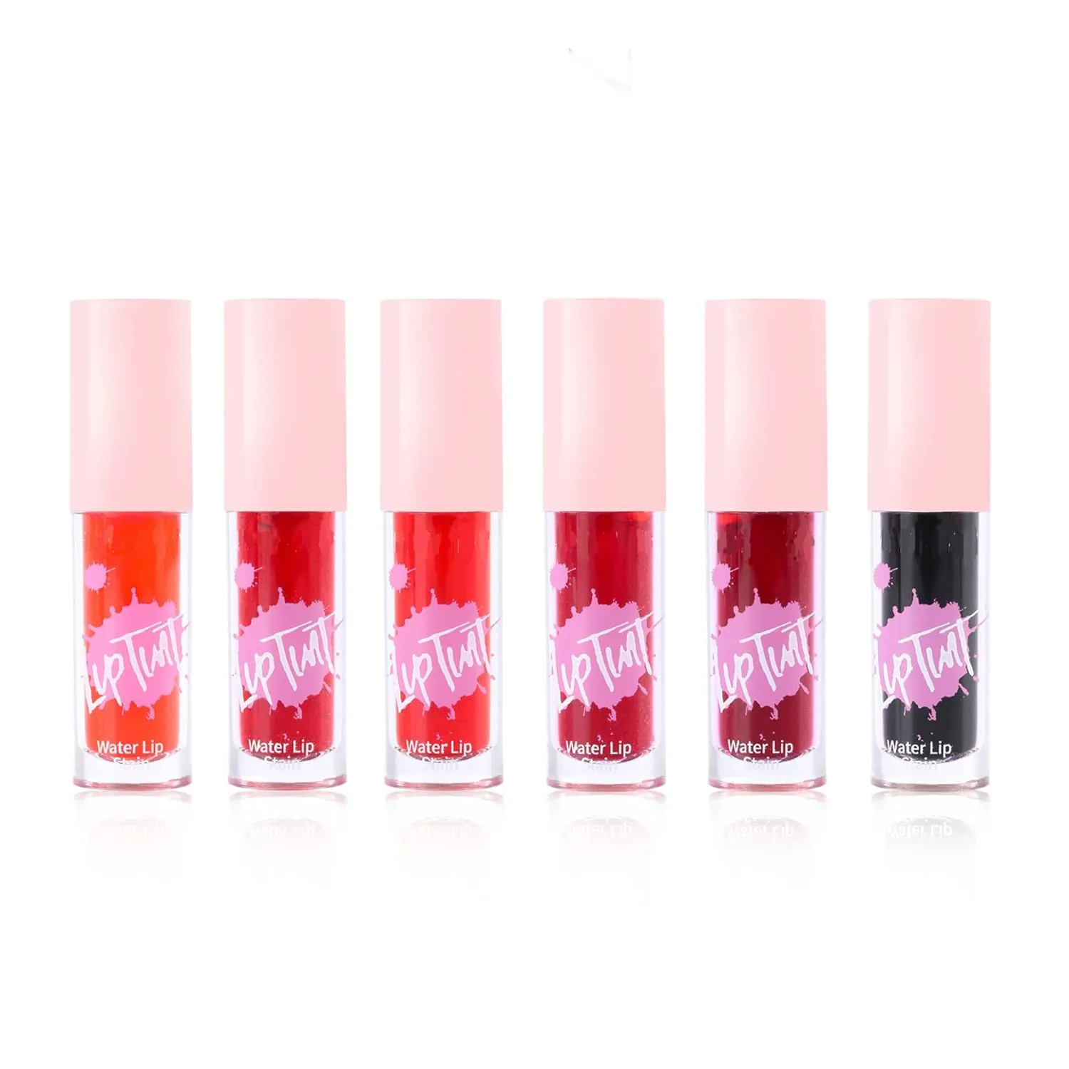 Water Lip Tint Stain Hydrated Smudge-proof Liquid Lipstick Long Lasting Moisturizing Lip Gloss Makeup (Pack of 6)