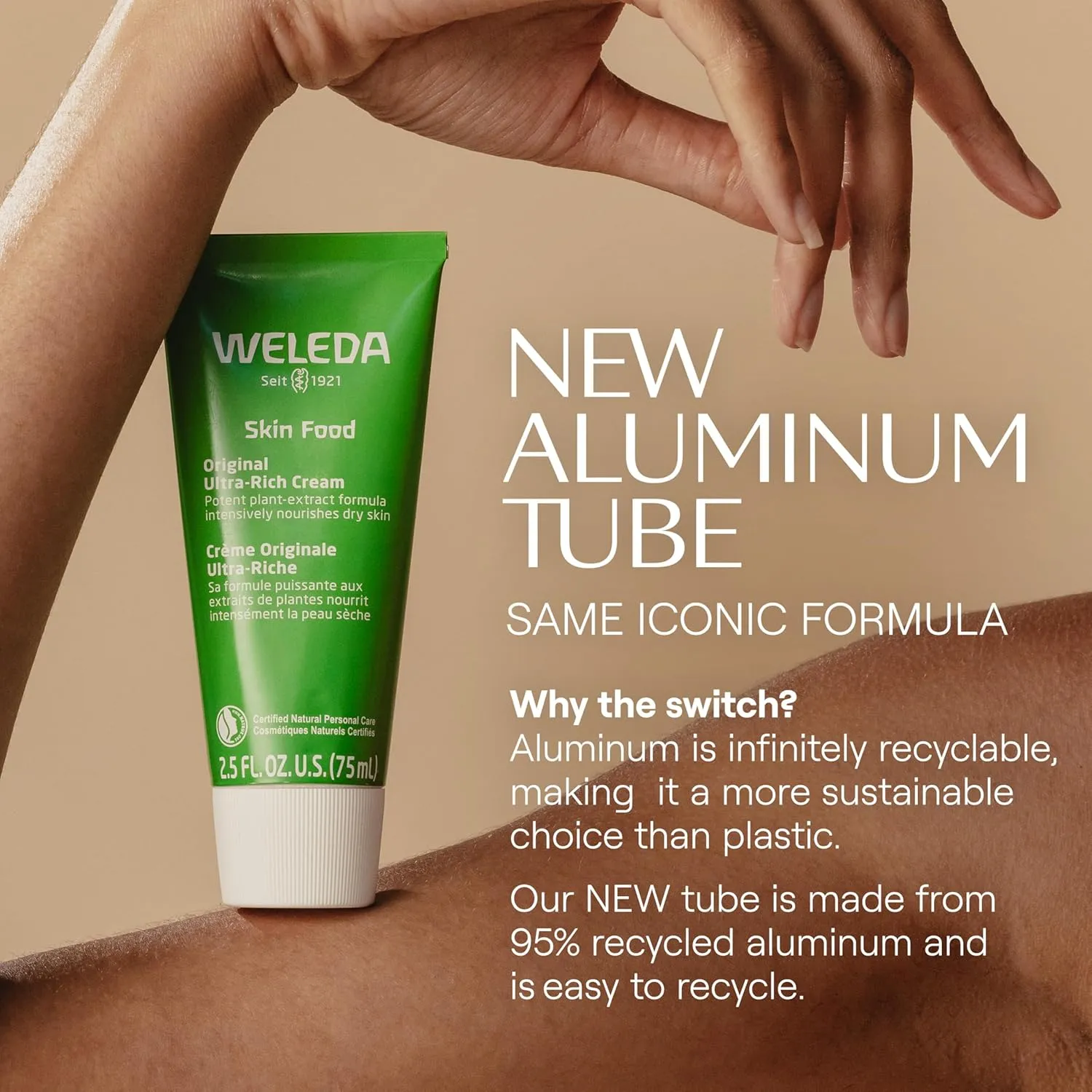 Weleda Skin Food Original Ultra-Rich Body Cream 2.5 Fluid Ounce, Plant Rich Hydrating Moisturizer with Pansy, Chamomile and Calendula