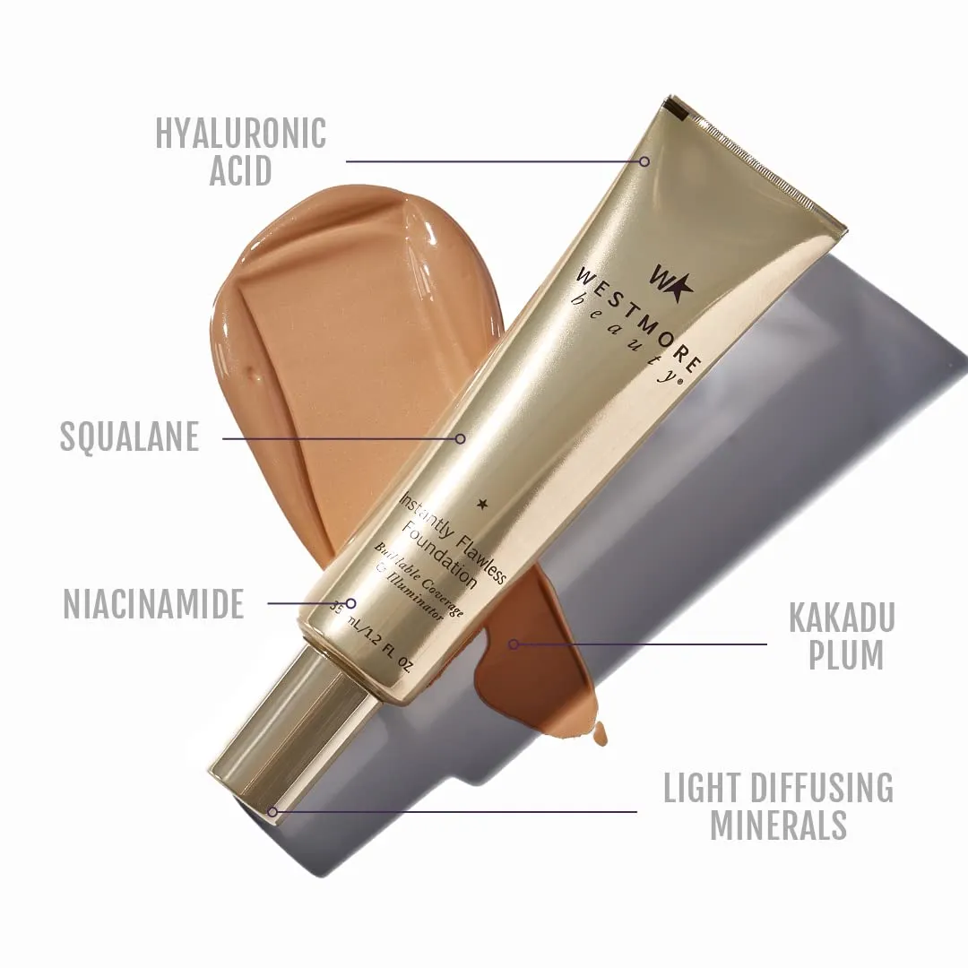 Westmore Beauty Instantly Flawless Foundation - Medium 1.2 oz - Full Coverage Liquid Foundation