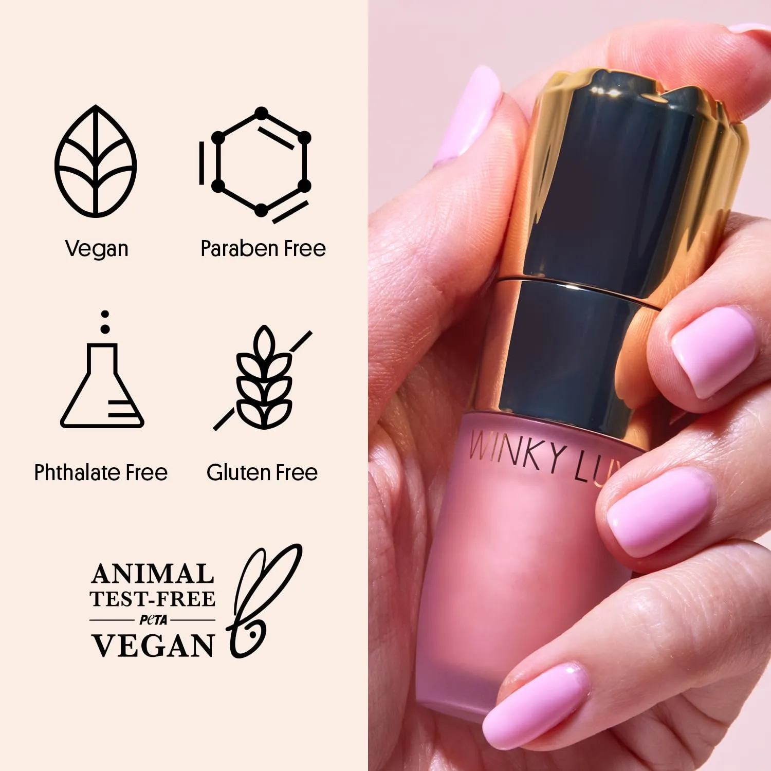 Winky Lux Cheeky Rose Liquid Highlighter, Gel Cream Highlighter with Blendable Buildable Pigment, Long-Lasting Weightless Finish, Pink Opal