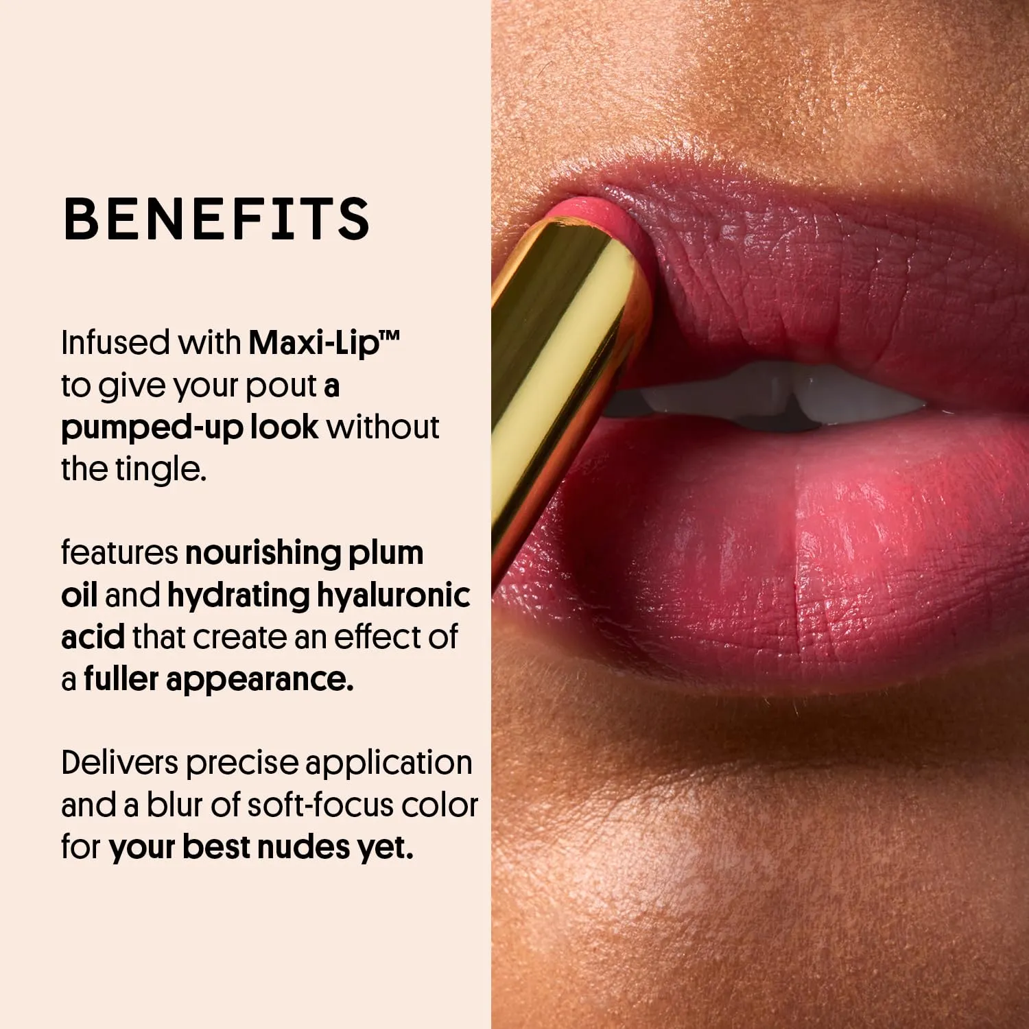 Winky Lux Skinny Plump Demi-Matte Lipstick, Natural Plump Lipstick, Weightless Long Lasting Soft Matte Lip Crayon, Infused with Hyaluronic Acid & Plum Oil, Rose Hotel