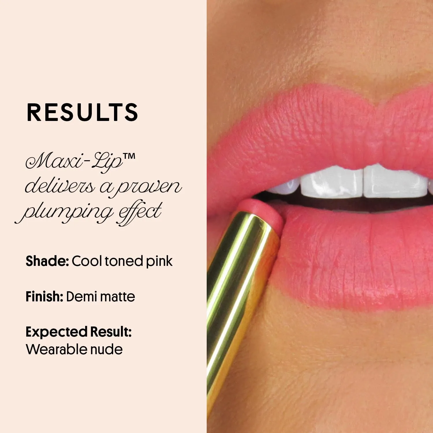 Winky Lux Skinny Plump Demi-Matte Lipstick, Natural Plump Lipstick, Weightless Long Lasting Soft Matte Lip Crayon, Infused with Hyaluronic Acid & Plum Oil, Rose Hotel