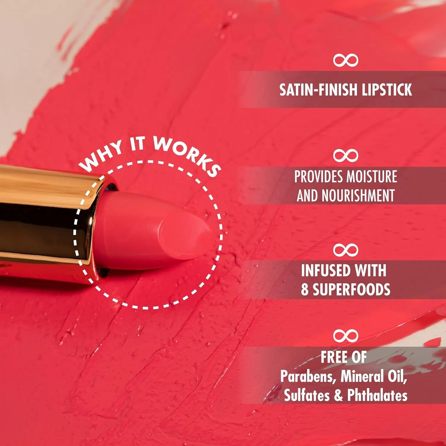 YENSA Vibrant Silk Hydrating Lip Stick - Long Lasting Lipstick with Hyaluronic Acid, Vitamin E & Super Oils - High Pigment Color & Semi Glossy Finish - Moisturizing Formula - Noble (0.12 oz)