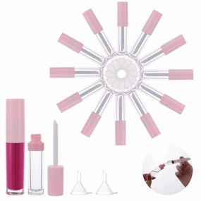 YITOU 12Pcs Refillable Lip Gloss Tubes with Wand Applicator, 8.8ml Lip Balm Containers with Stopper, DIY Lipgloss Making Kit for Wholesale