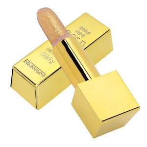 Ymiko Gold Lipstick Metallic, Gold Lipstick Sparkle Lipstick Gold Bar Design Long Lasting Moisturizing Smooth Lip Makeup Cosmetics 3.5G(Golden lipstick 1# foreign version)