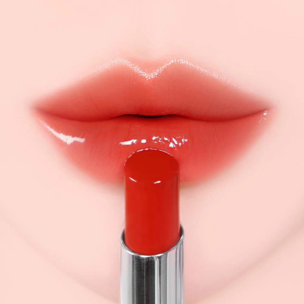 YNM Candy Gloss Balm 3g (03 CRIMSON CHILI, 3g) ( 9 colors) K-beauty, Tinted, Color Lipstick Balm, Glossy, Moisture, korean, Jello lips, Non-Sticky and Long-lasting