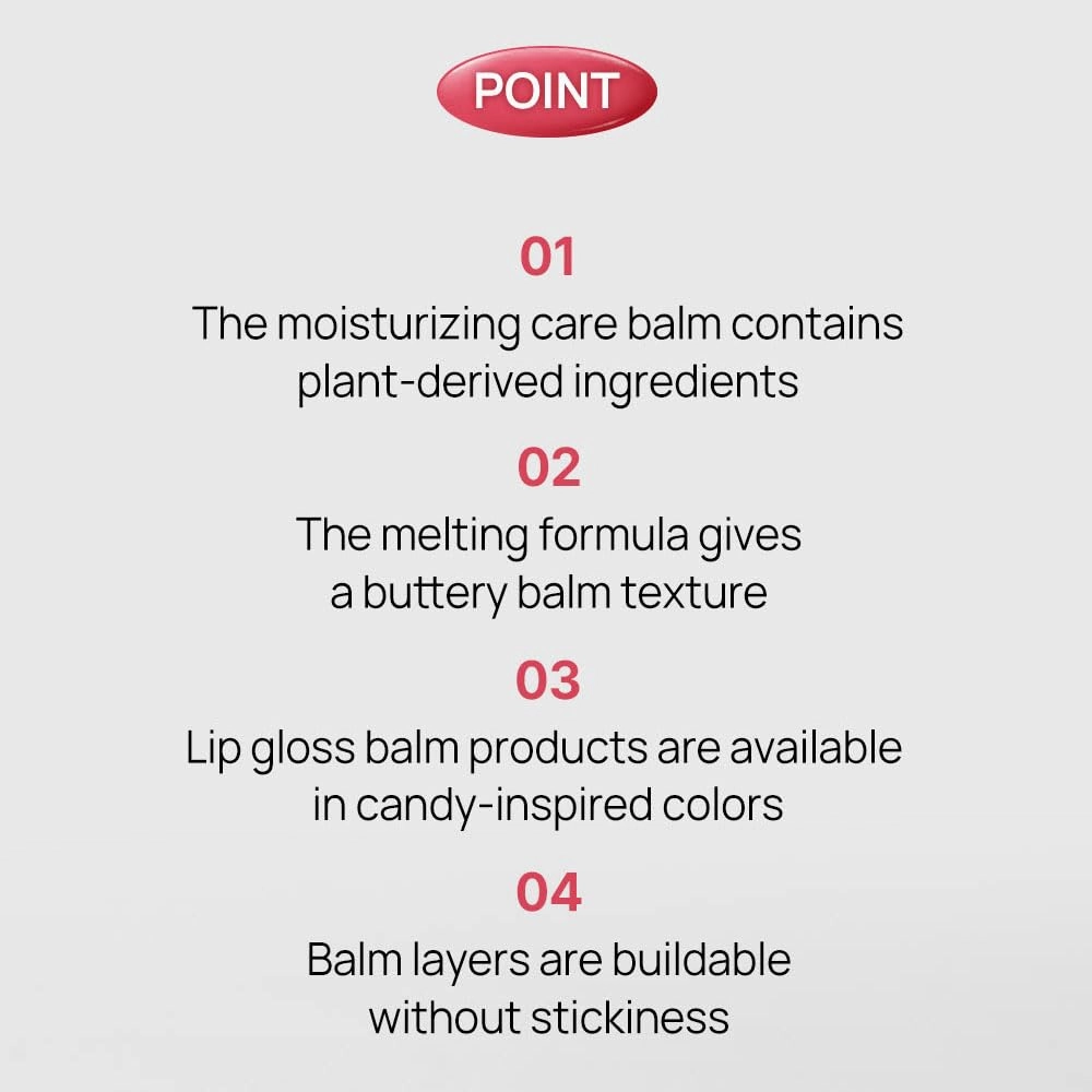 YNM Candy Gloss Balm 3g (08 BALLET PINK, 3g)( 9 colors) K-beauty, Tinted, Color Lipstick Balm, Glossy, Moisture, korean, Jello lips, Non-Sticky and Long-lasting