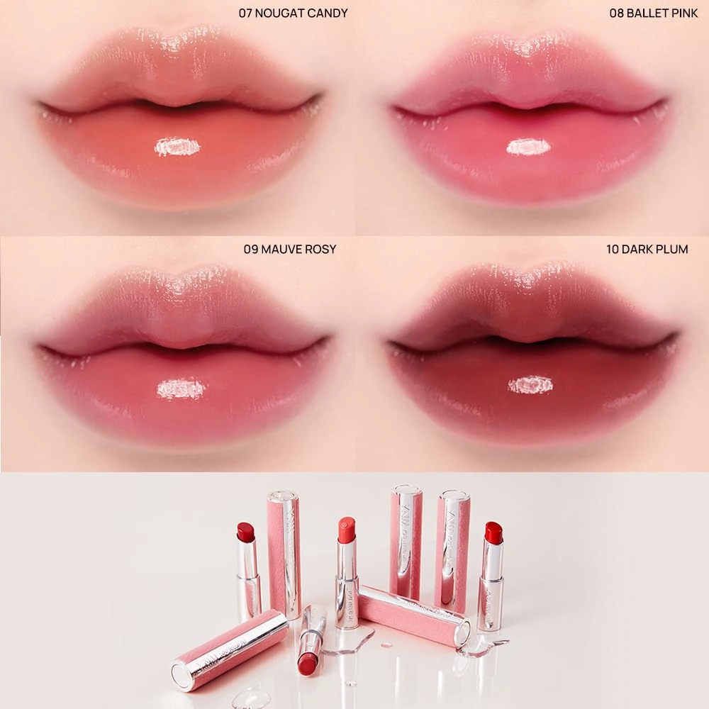YNM Candy Gloss Balm 3g (08 BALLET PINK, 3g)( 9 colors) K-beauty, Tinted, Color Lipstick Balm, Glossy, Moisture, korean, Jello lips, Non-Sticky and Long-lasting
