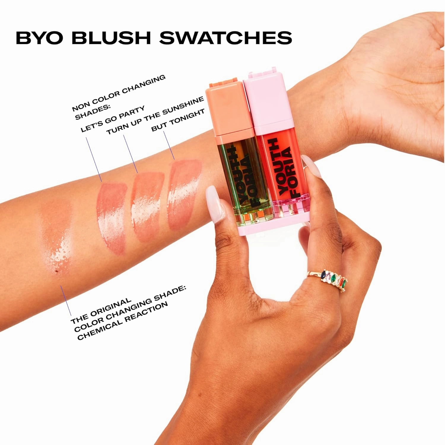 Youthforia BYO Blush, Tinted Blush Oil For Youthful Vibrancy, Blendable, Hydrating & Lightweight Formula, Vegan & Cruelty-Free, Turn Up The Sunshine