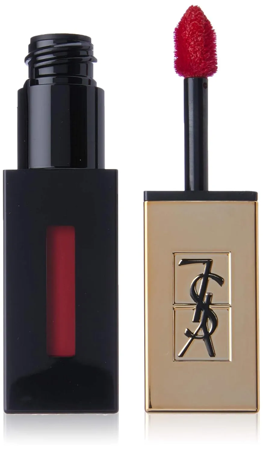 Yves Saint Laurent lipstick Rouge Pur Couture Vernis a Levres Glossy Stain, Rouge Gouache, 0.2 Ounce,C-YS-580-48