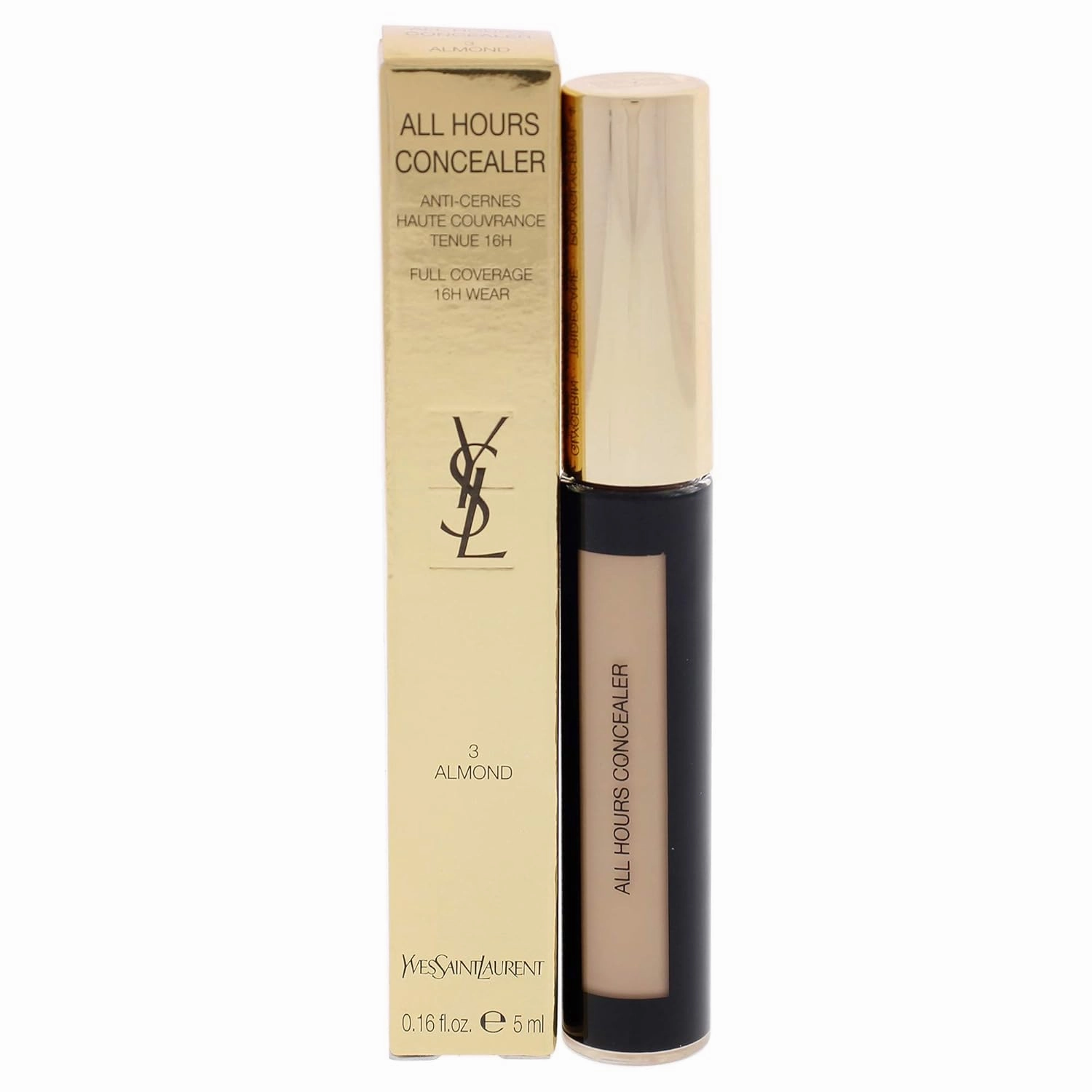 Yves Saint Laurent All Hours Concealer, 3 Almond, 0.16 Ounce